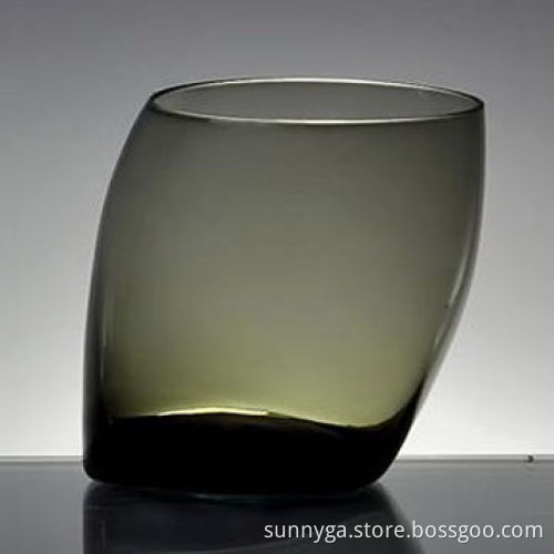 Color Sprayed Handmade Glass Tumbler with 375mL Capacity